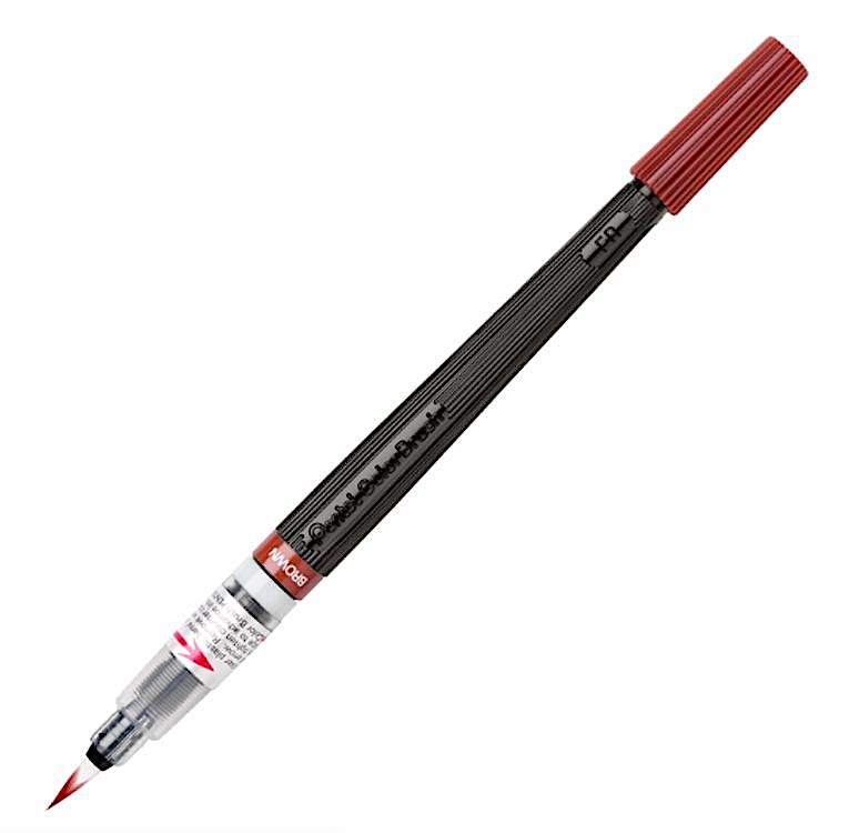 

Кисть с краской PentelColour Brush, 1-10 мм, 5 мл, цвет коричневый