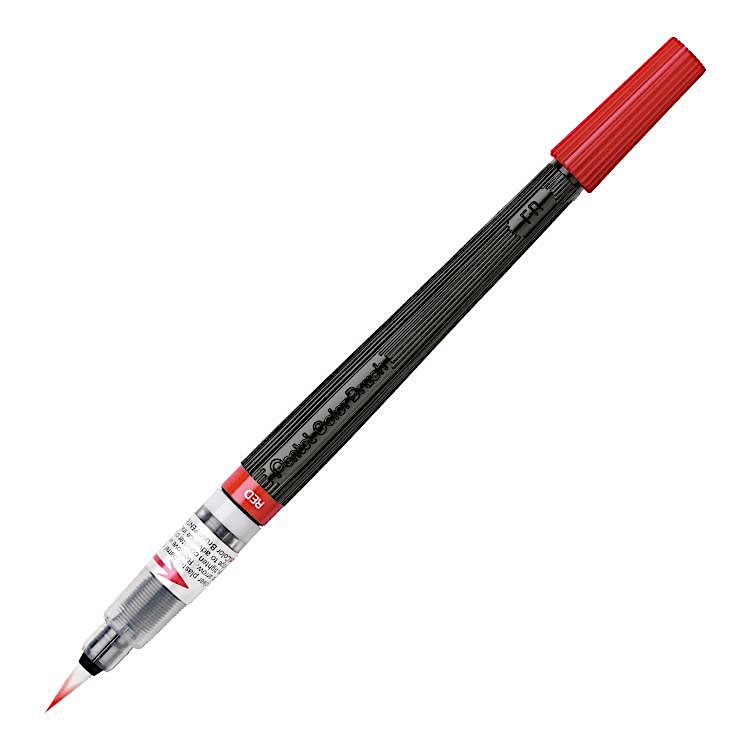 

Кисть с краской PentelColour Brush, 1-10 мм, 5 мл, цвет красный