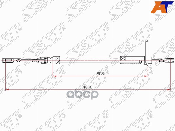 SAT ST-52-0024 Трос ручного тормоза MERCEDES W124 93-95 1шт 1511₽