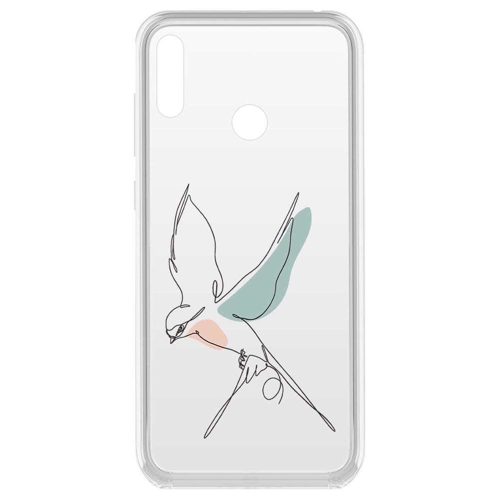 

Чехол-накладка Krutoff Clear Case Полет для Huawei Y7 (2019), Прозрачный