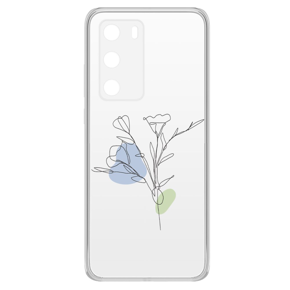 фото Чехол-накладка krutoff clear case эустома для huawei p40