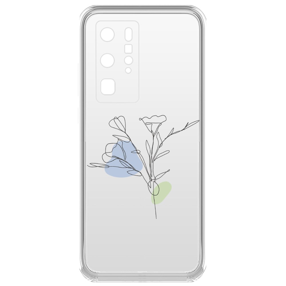 

Чехол-накладка Krutoff Clear Case Эустома для Huawei P40 Pro