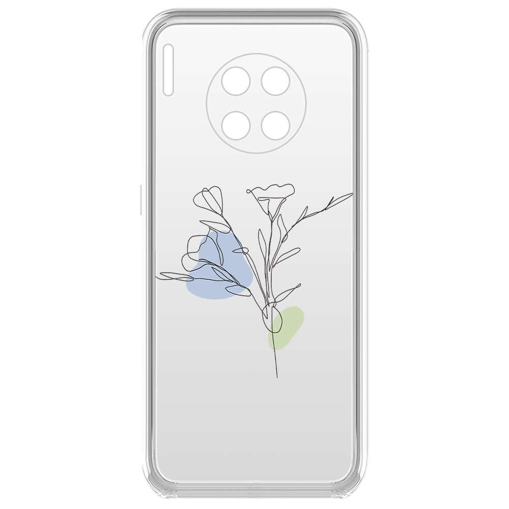 фото Чехол-накладка krutoff clear case эустома для huawei mate 30