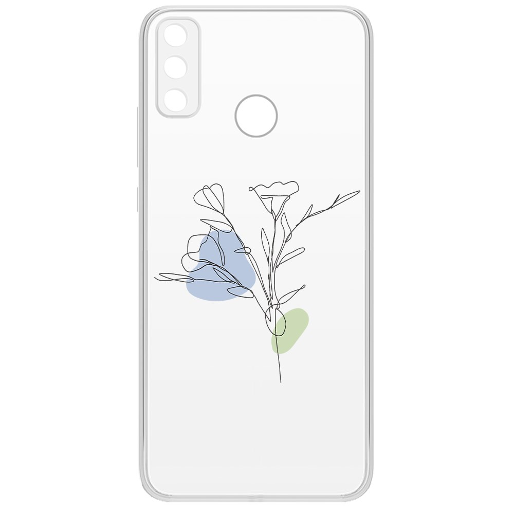 

Чехол-накладка Krutoff Clear Case Эустома для Huawei Y8S, Прозрачный