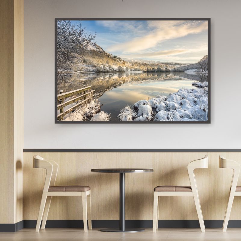 

Постер на стену ПолиЦентр Озеро Морозным Утром 50х40 см, ОзероМорознымУтром