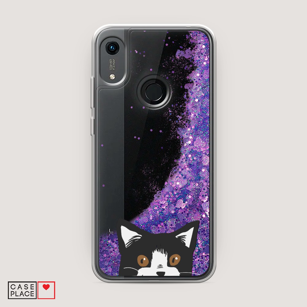 

Чехол Awog на Honor 8a/Y6 2019/Huawei Y6s "Подглядывающий кот", Разноцветный, 68792-1