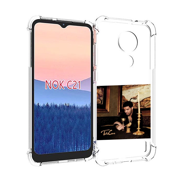 

Чехол MyPads Drake - Take Care для Nokia C21, Прозрачный, Tocco