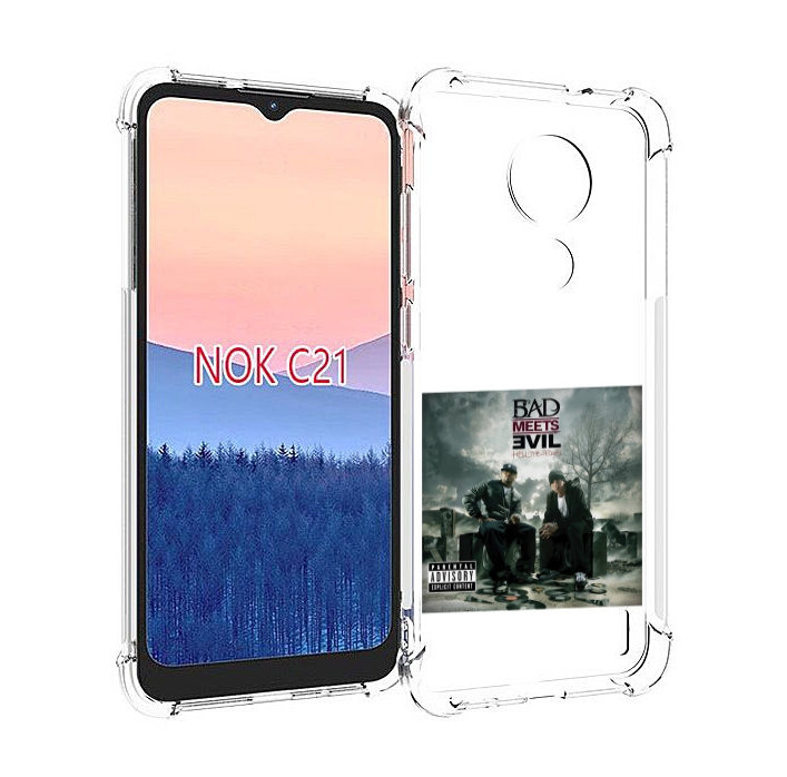 

Чехол MyPads Eminem BAD MEETS EVIL – HELL THE SEQUEL для Nokia C21, Прозрачный, Tocco