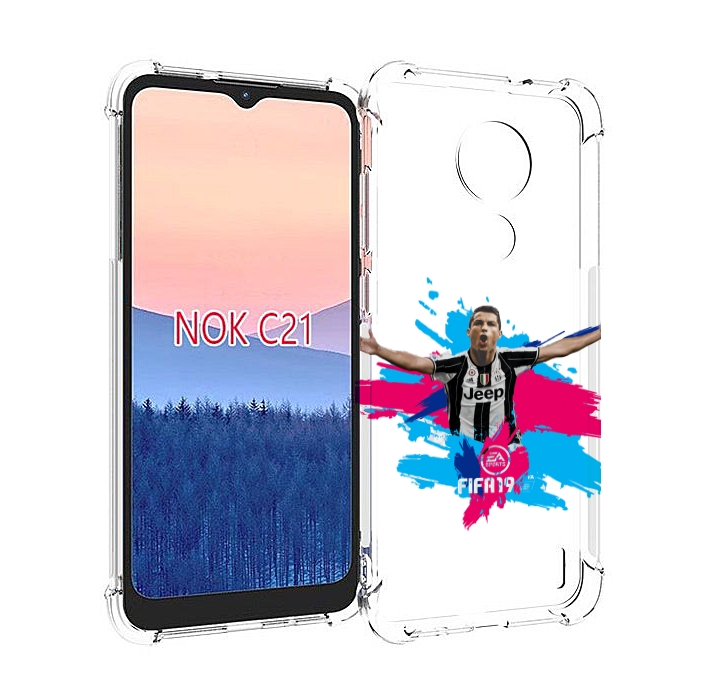 

Чехол MyPads Fifa-2019-2020-2021-2022 мужской для Nokia C21, Прозрачный, Tocco