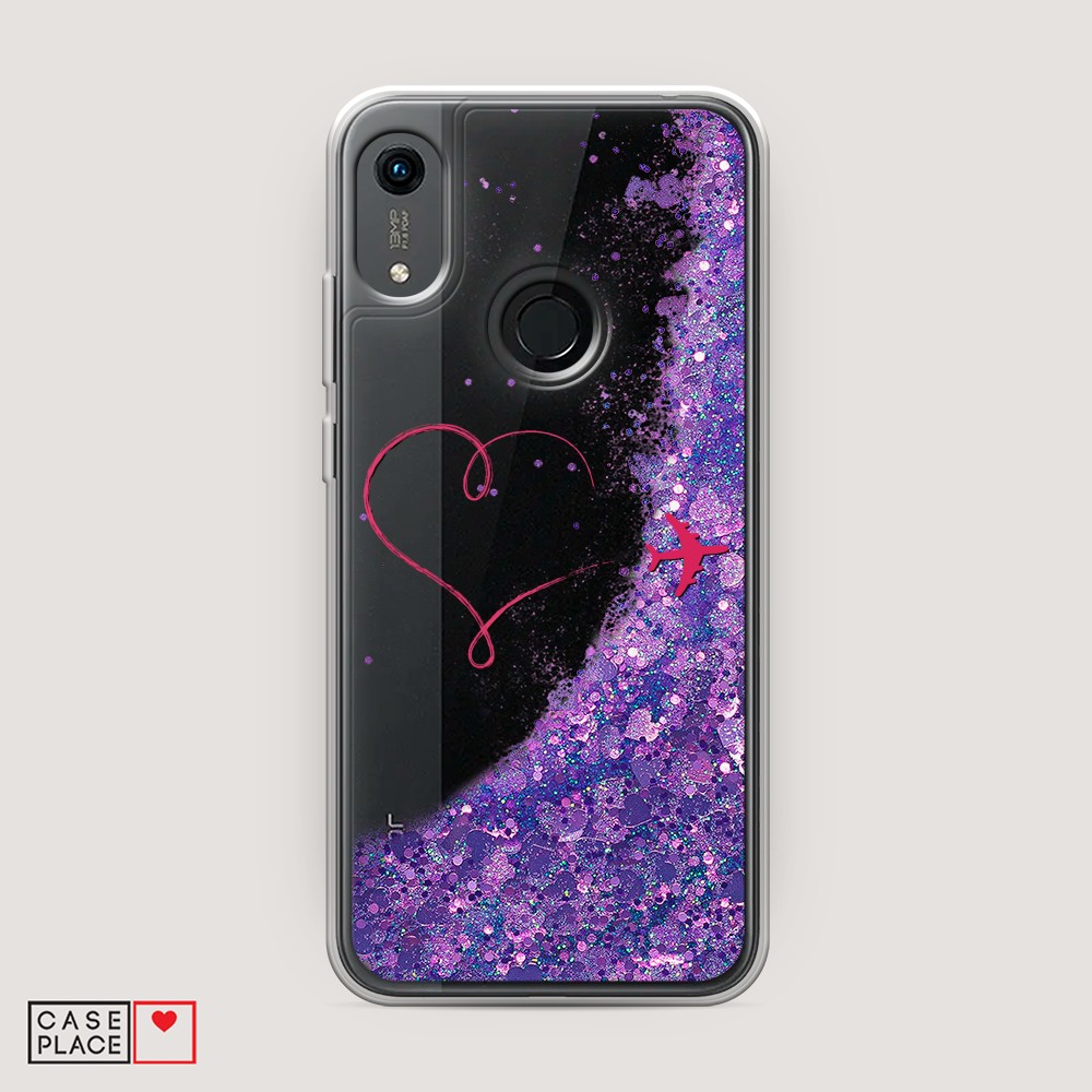 

Чехол Awog на Honor 8a/Y6 2019/Huawei Y6s "Сердце и самолет", Разноцветный, 68792-1