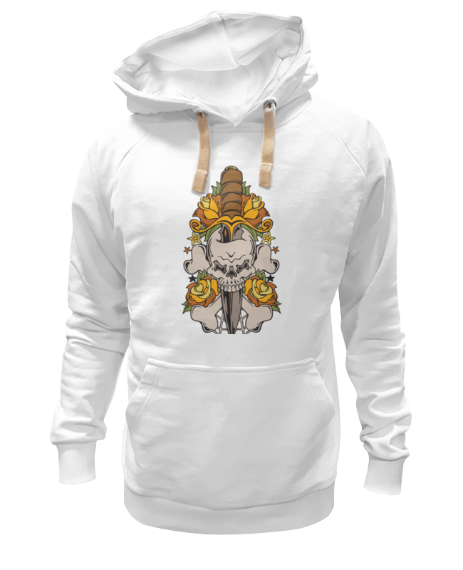 

Худи унисекс Printio Череп белое 3XL, Белый, Череп