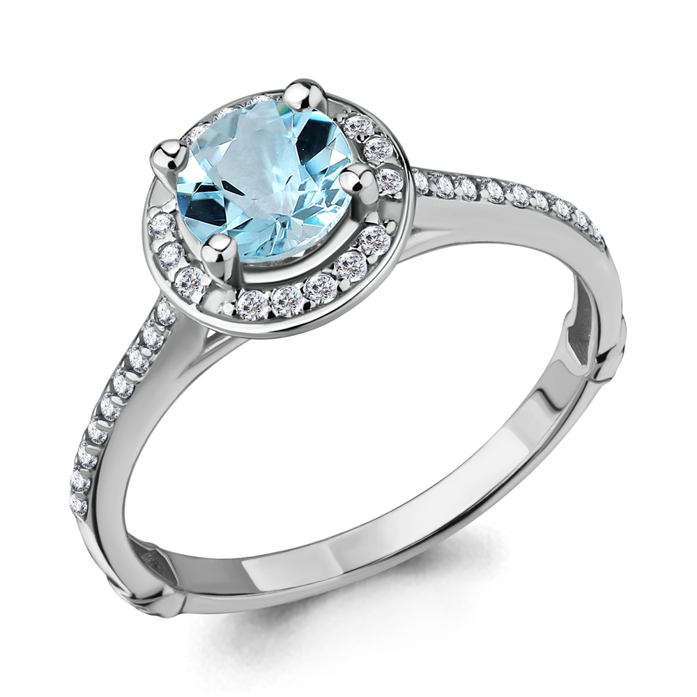 

Кольцо из серебра с топазом р.  Aquamarine 6398902А_925_р, 6398902А_925_р