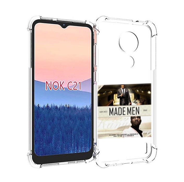 

Чехол MyPads Kanye West & Drake - Made Men для Nokia C21, Прозрачный, Tocco