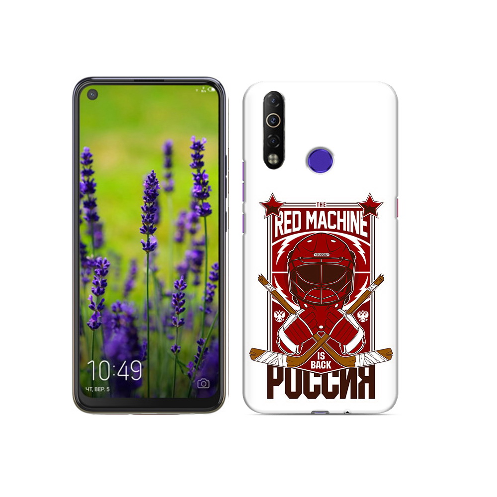 

Чехол MyPads Tocco для Tecno Camon 12 Air хоккей россия, Прозрачный, Tocco
