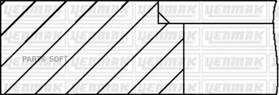 

Кольца поршневые 1 цилиндр, AUDI / VOLKSWAGEN, =81,51, 2.5x2x3, 0.5