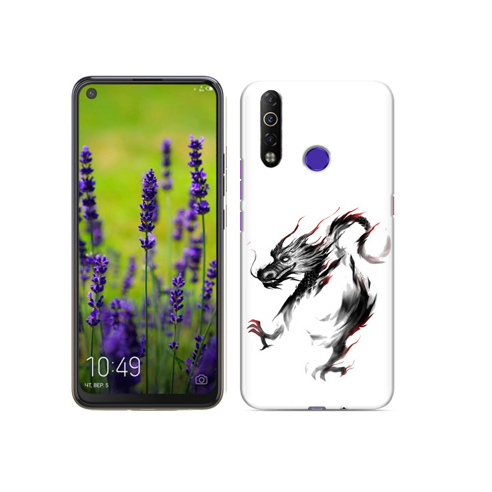 

Чехол MyPads Tocco для Tecno Camon 12 Air черный дракон, Прозрачный, Tocco