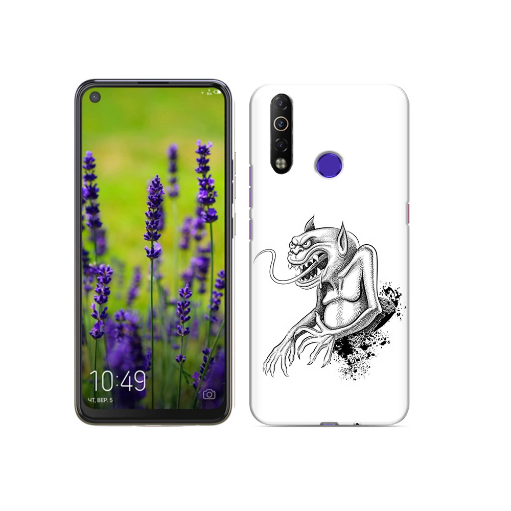 

Чехол MyPads Tocco для Tecno Camon 12 Air чорт, Прозрачный, Tocco