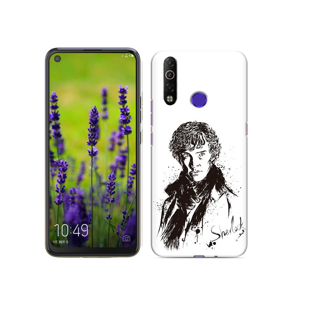 

Чехол MyPads Tocco для Tecno Camon 12 Air шерлок холмс портрет, Прозрачный, Tocco