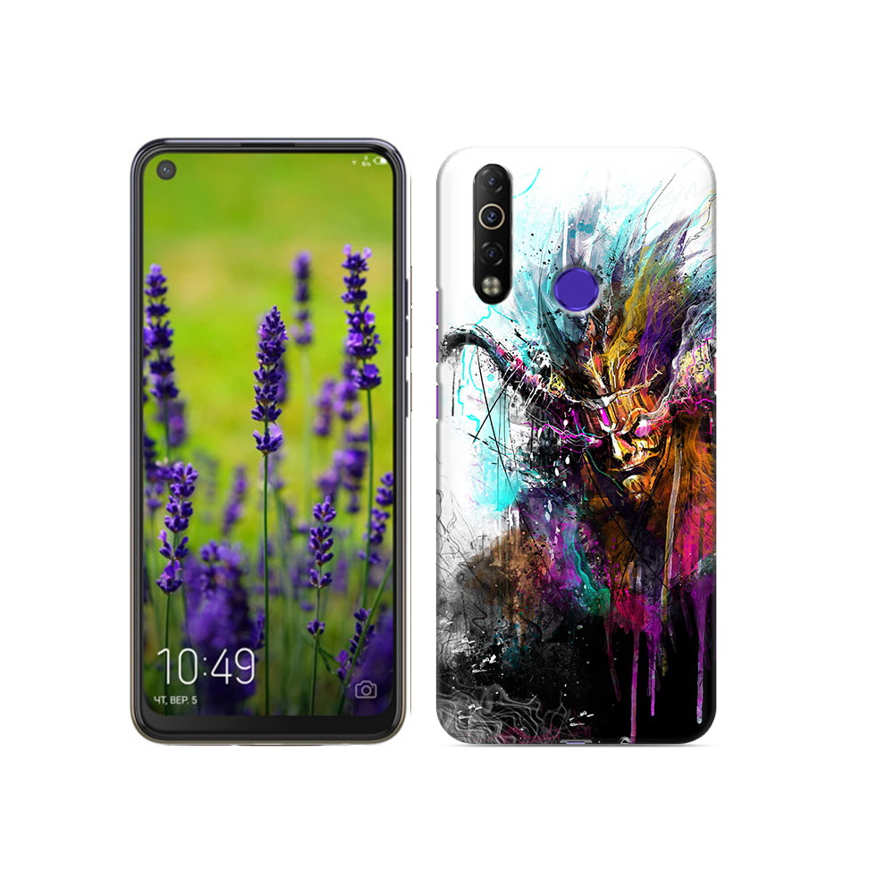 

Чехол MyPads Tocco для Tecno Camon 12 Air яркий дьявол, Прозрачный, Tocco