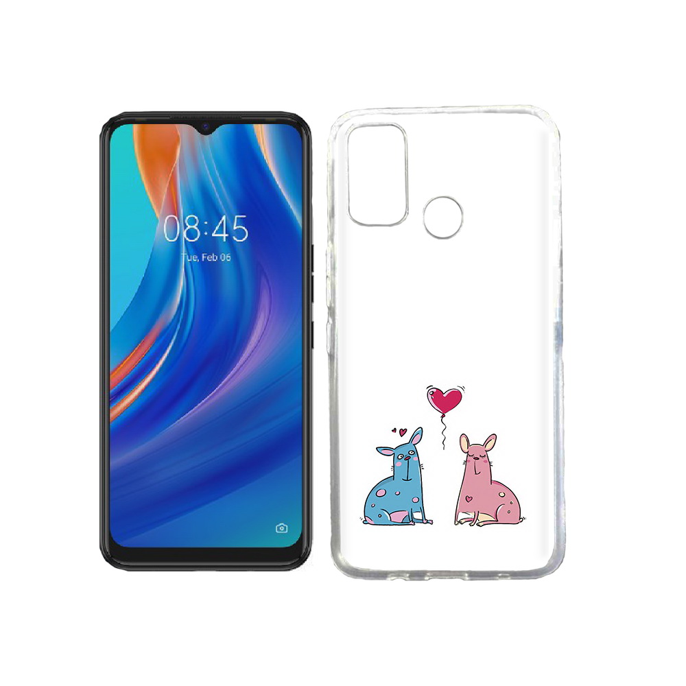 

Чехол MyPads Tocco для Tecno Spark 7T Лама любовь, Прозрачный, Tocco
