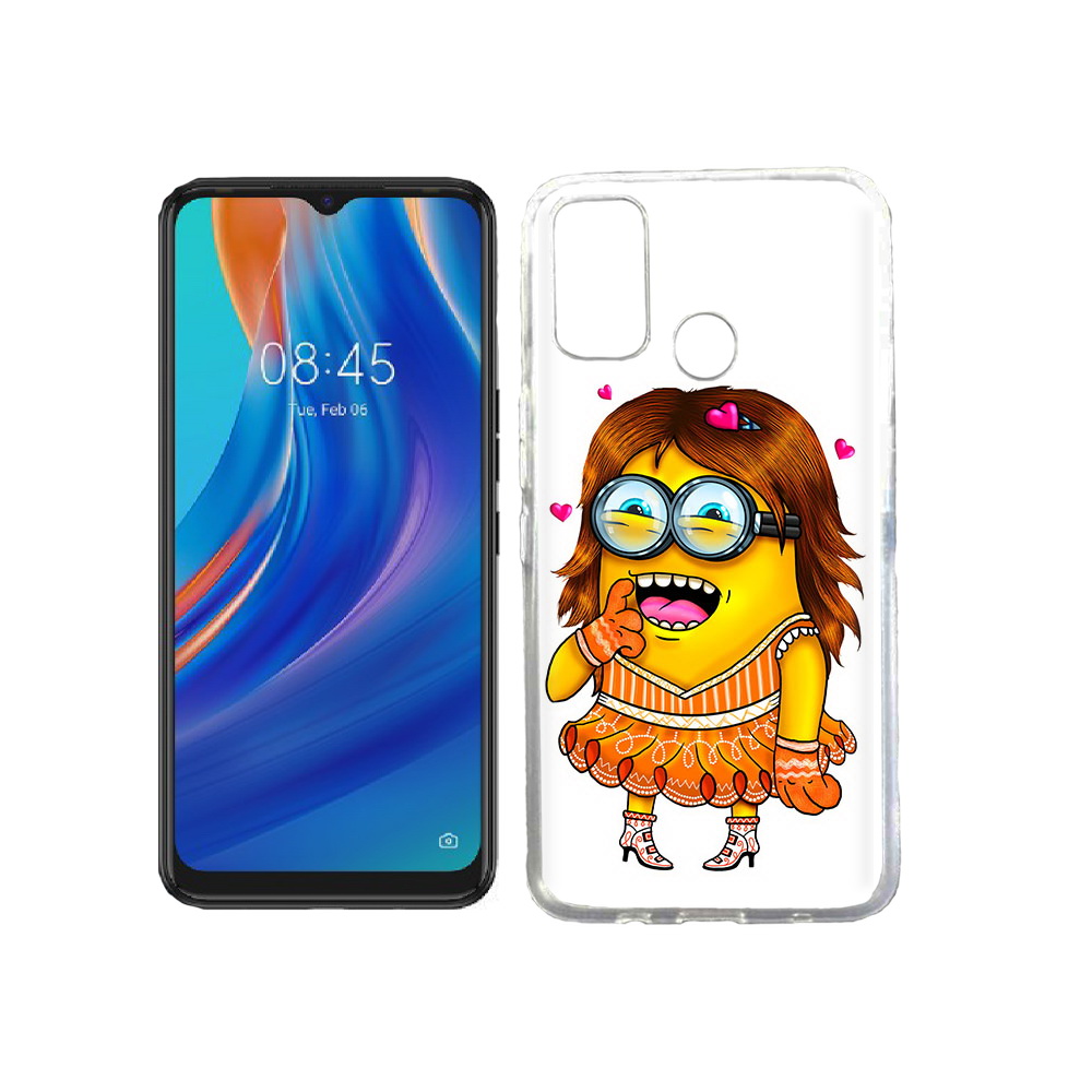 

Чехол MyPads Tocco для Tecno Spark 7T Миньон девочка, Прозрачный, Tocco