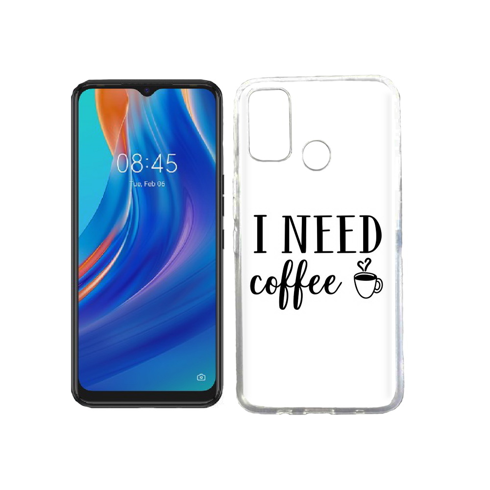 

Чехол MyPads Tocco для Tecno Spark 7T Мне нужен кофе, Прозрачный, Tocco