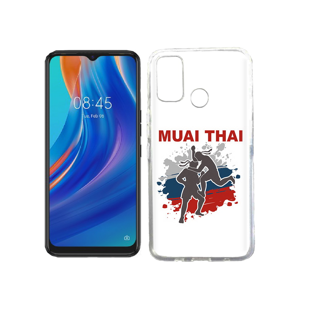 

Чехол MyPads Tocco для Tecno Spark 7T Муайтай, Прозрачный, Tocco