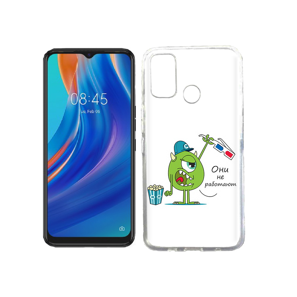 

Чехол MyPads Tocco для Tecno Spark 7T Очки не работают, Прозрачный, Tocco