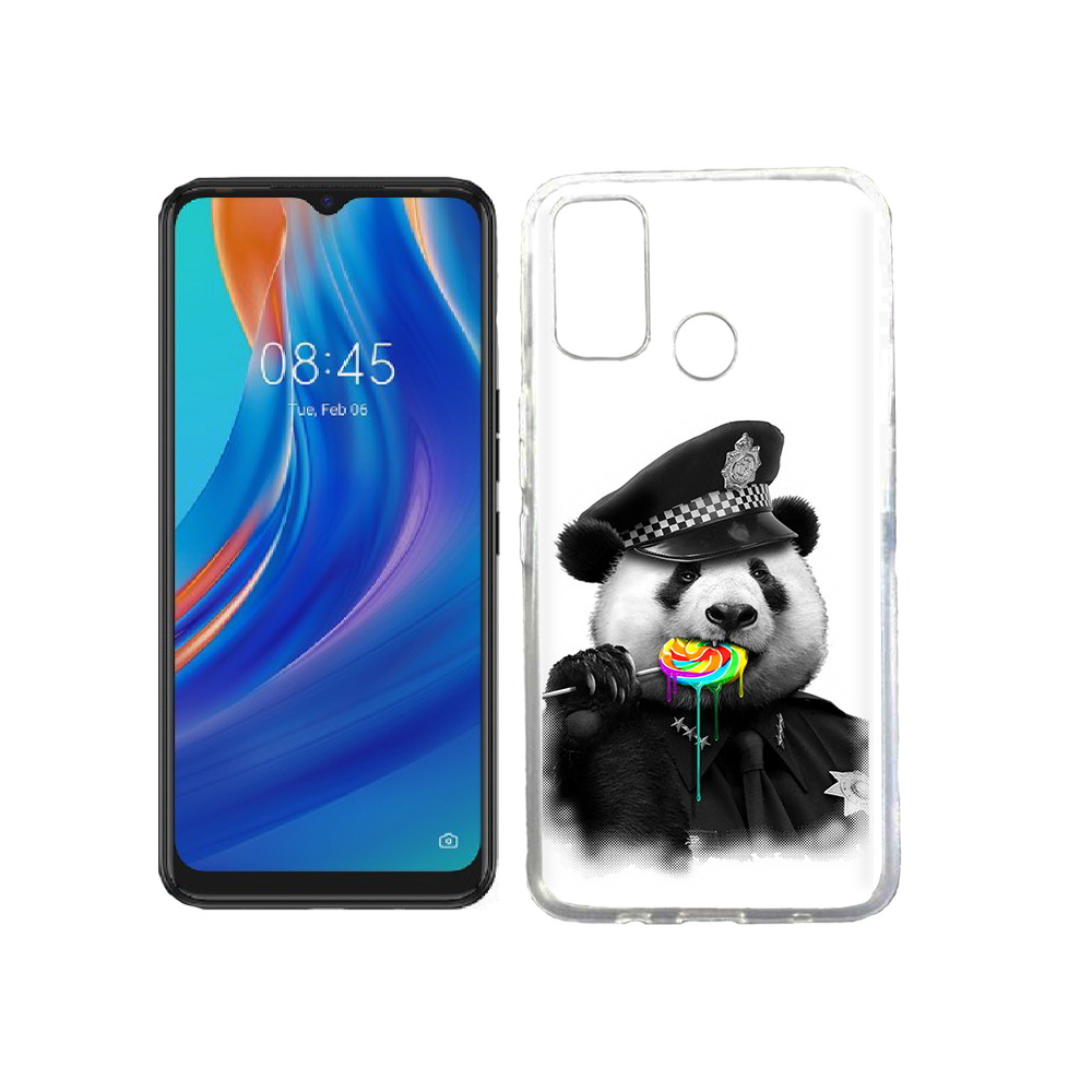 

Чехол MyPads Tocco для Tecno Spark 7T Панда полиция, Прозрачный, Tocco