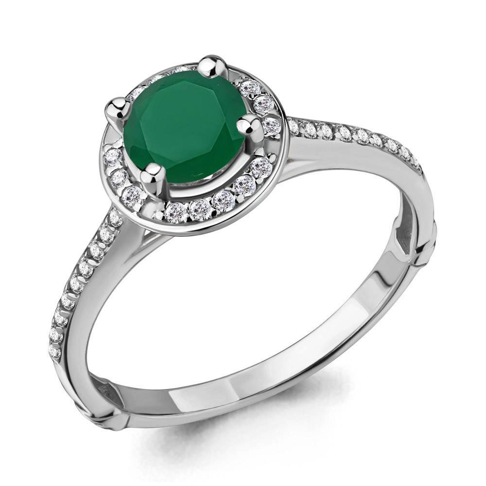 

Кольцо из серебра с агатом р.  Aquamarine 6398909А_925_р, 6398909А_925_р