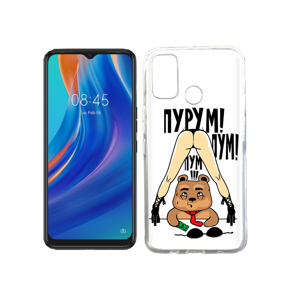 

Чехол MyPads Tocco для Tecno Spark 7T Пурум пум пум, Прозрачный, Tocco