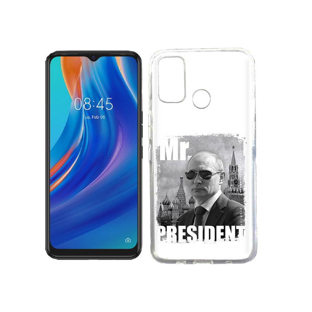 

Чехол MyPads Tocco для Tecno Spark 7T Путин, Прозрачный, Tocco