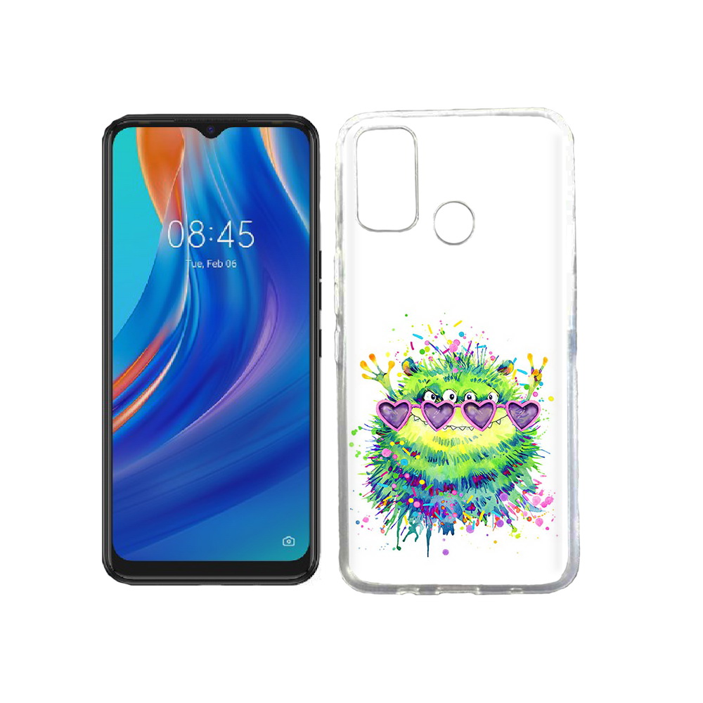 

Чехол MyPads Tocco для Tecno Spark 7T Пушистый персонаж, Прозрачный, Tocco