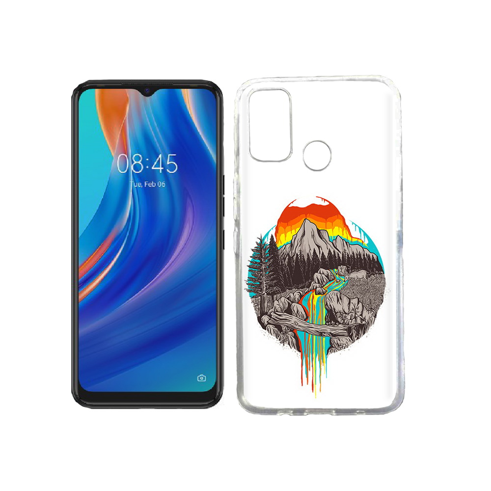 

Чехол MyPads Tocco для Tecno Spark 7T Радужный водопад, Прозрачный, Tocco