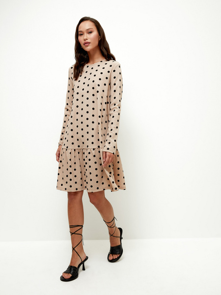 

Платье женское ZARINA 2163002502 бежевое 2XS, Бежевый, 2163002502