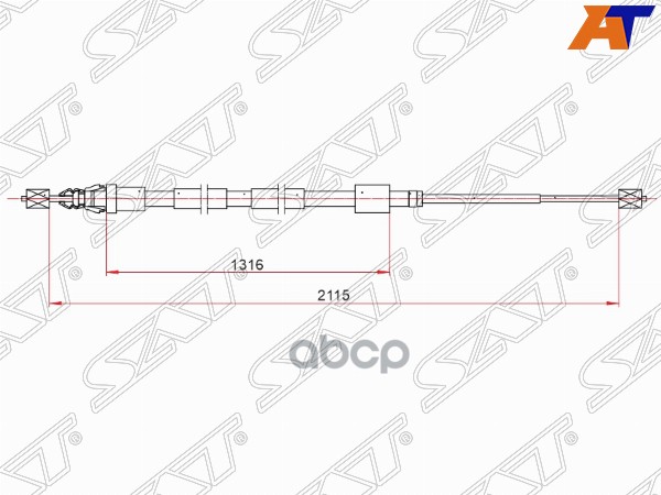 

SAT ST-52-0066 Трос ручного тормоза PEUGEOT 307/CITROEN C4 04-11 1шт