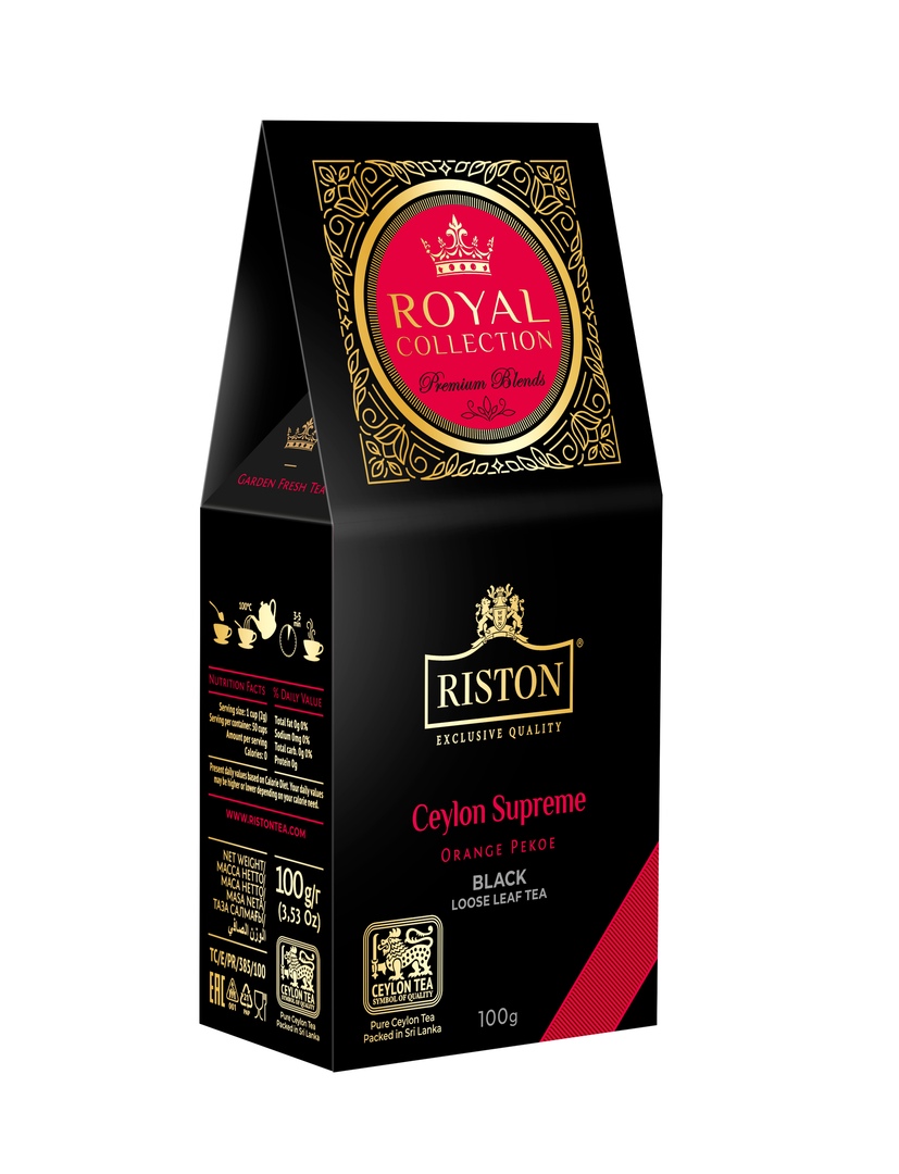 Чай Riston Royal Collection Ceylon Supreme черный крупнолистовой 100г