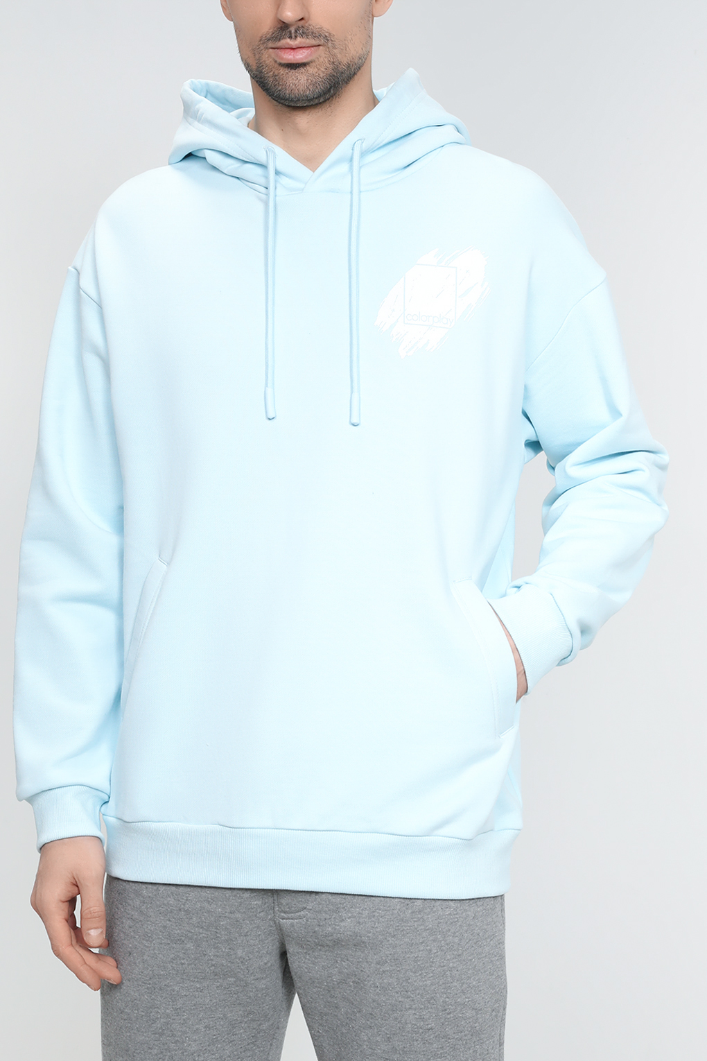 

Толстовка мужская COLORPLAY CP230211241.1-009 голубая 3XL, CP230211241.1-009