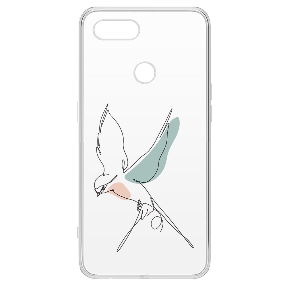 фото Чехол-накладка krutoff clear case полет для oppo a7