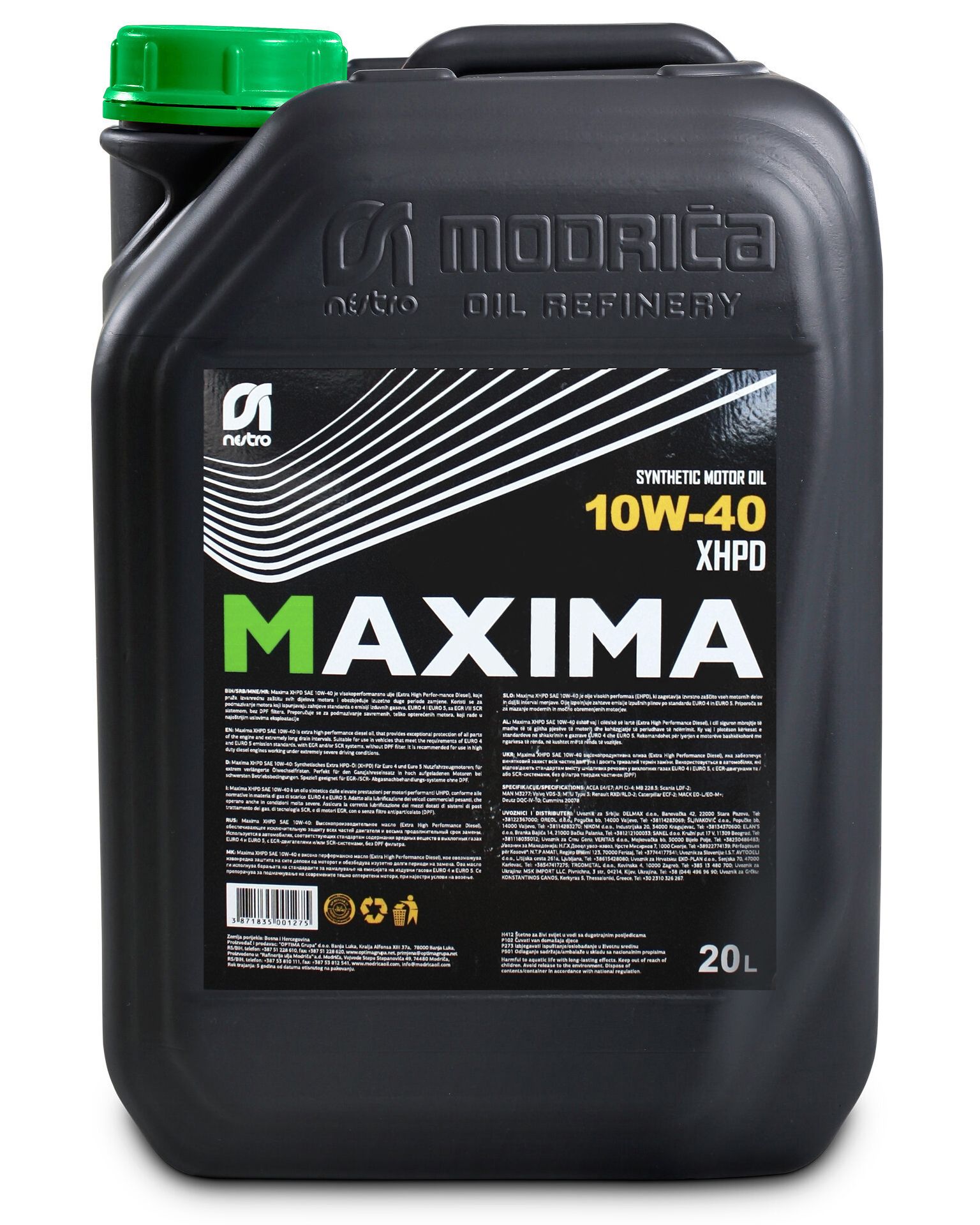 Моторное масло NESTRO MAXIMA XHPD 10W-40, cинтетическое, для дизельных двигателей, 20л