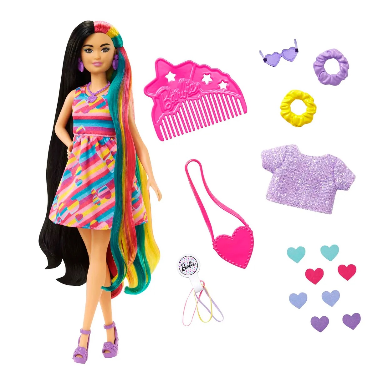 

Кукла Barbie Барби Totally Hair с сердечками, HCM90
