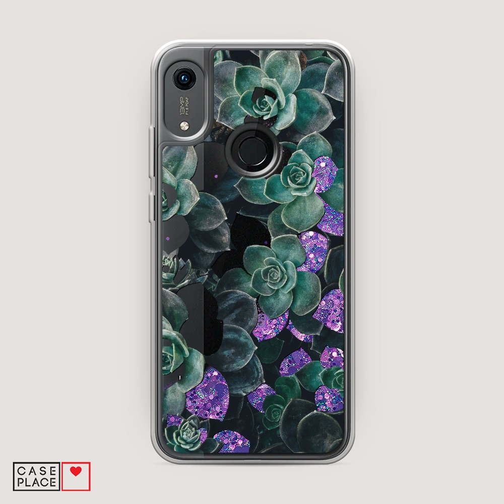 Чехол Awog  на  Honor 8a/Y6 2019/Huawei Y6s Сукуленты цветные