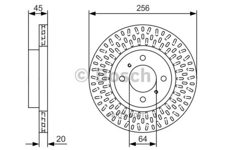 

Диск Тормозной Mitsubishi Colt Z25 256 Х 20 H45 Правый Руль Bosch Bosch арт. 0986479T39