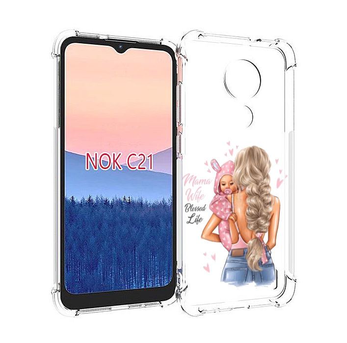 

Чехол MyPads Mama-wibe для Nokia C21, Прозрачный, Tocco
