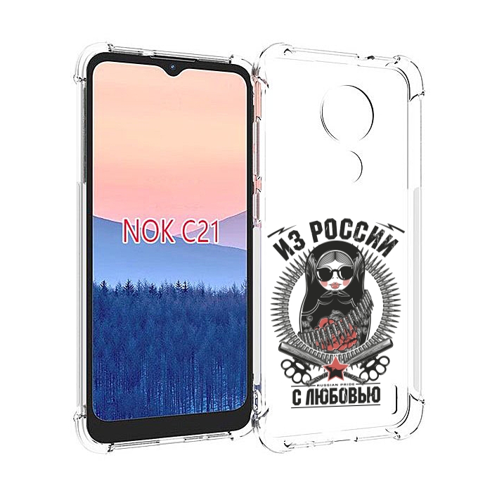 

Чехол MyPads Из России с любовью для Nokia C21, Прозрачный, Tocco