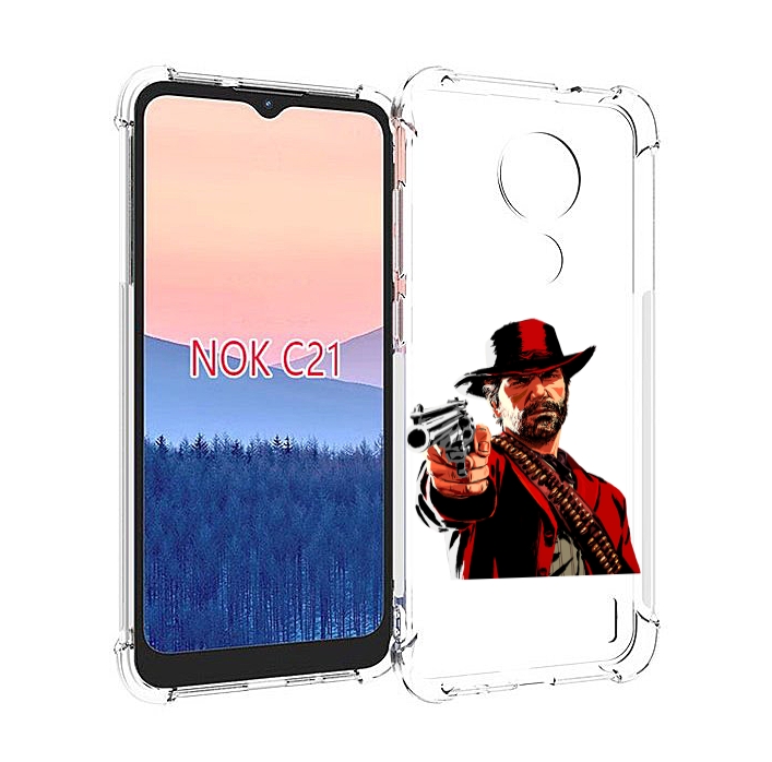 

Чехол MyPads Red-Dead-Redemption-2-РДР-2 для Nokia C21, Прозрачный, Tocco