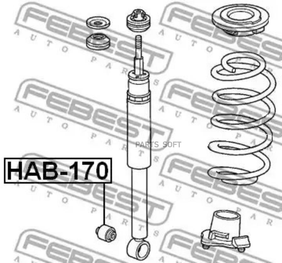 

FEBECT HAB-170 Сайлентблок заднего амортизатора