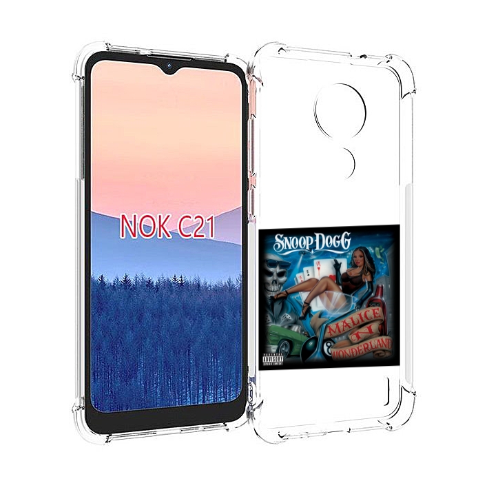 

Чехол MyPads Snoop Dogg MALICE N WONDERLAND для Nokia C21, Прозрачный, Tocco
