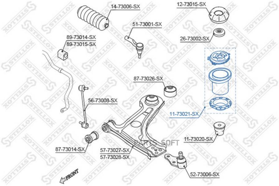 

STELLOX Пыльник амортизатора STELLOX 1173021sx