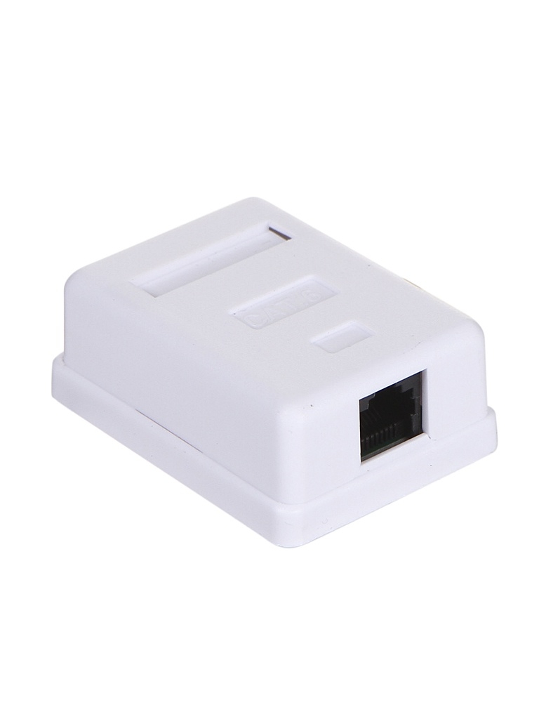 Розетка ATcom 1 порт RJ45 UTP Cat.6 накладная White AT0251